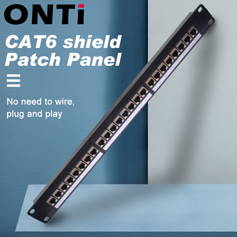 Patch Panel Cat6 - ONTi 19in 1U Rack 24 ports