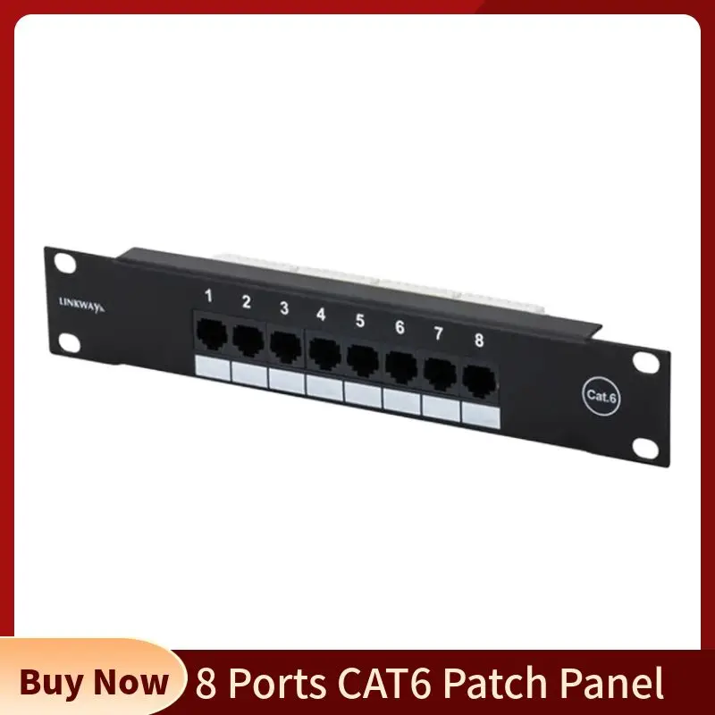 Patch Panel Cat6 - Adaptateur réseau CAT6 8 ports, panneau