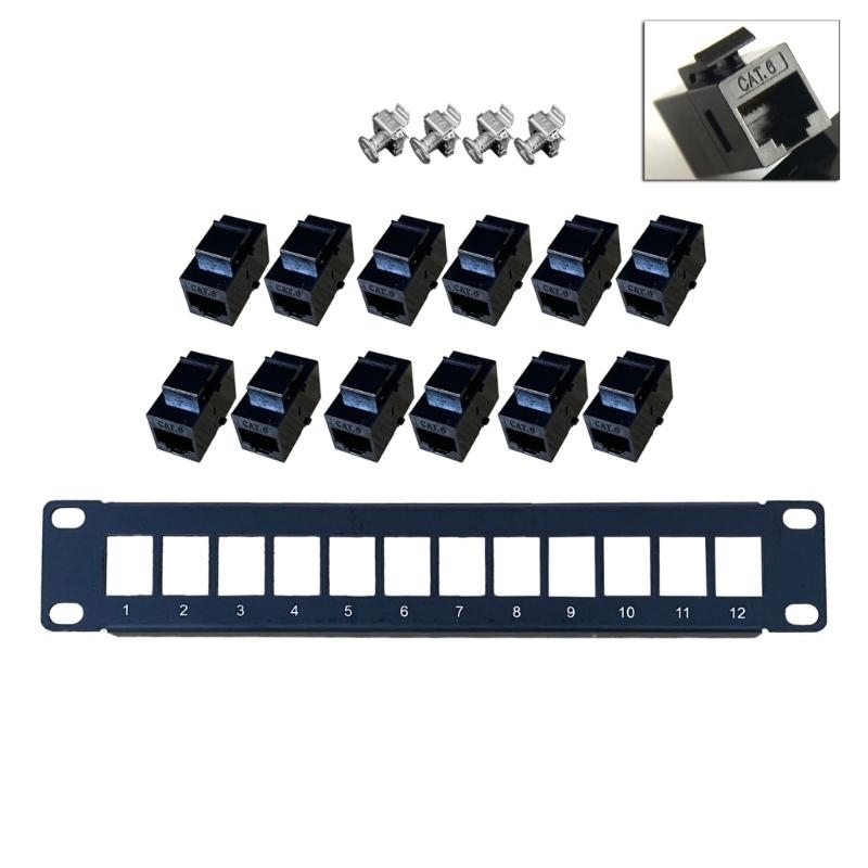 Patch Panel Cat6 - Panneau de brassage 12 ports CAT6