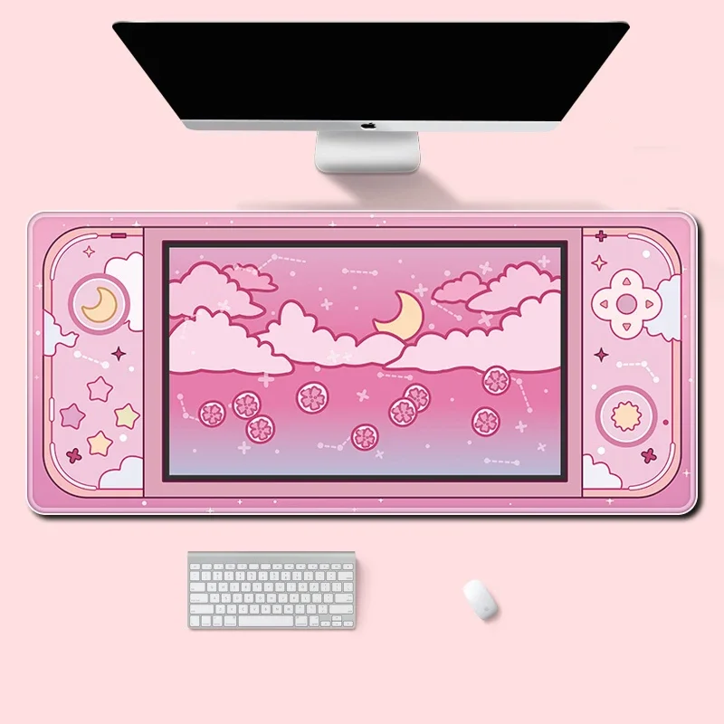 Office Desk Tech Accessories - Grand tapis de bureau lune et