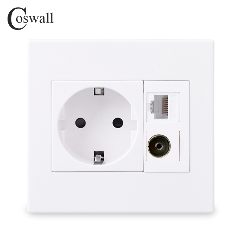 Patch Panel Cat6 - Coswall – prise de courant murale
